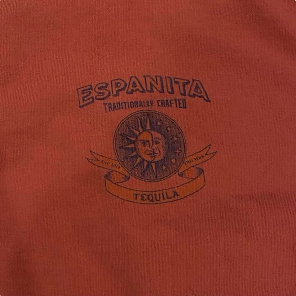 ESPANITA TEQUILA Salmon Pink 100% Cotton Tagless Short Sleeve T-Shirt Size LARGE - Picture 2 of 4